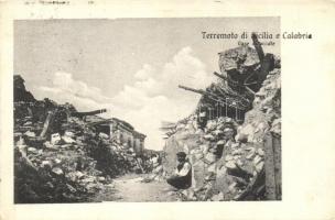 Sicily, Calabria; Terremoto di Sicilia e Calabria, Case diroccate / The earthquake of 1905 in Sicily and Calabria, Houses in ruins