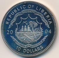 Libéria 2004. 10$ "Szabadság pillanatai-A spanyol armada pusztulása 1588" multicolor tanús...