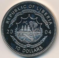 Libéria 2004. 10$ "Szabadság pillanatai - Tienanmen tér 1989" multicolor tanúsítvánnyal T:...