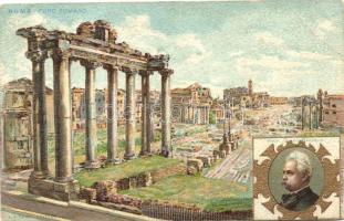 Rome, Roma; Foro Romano, Prof. Guido Bacceli / Roman Forum, litho (EK)