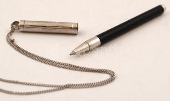 Waldmann ezüst kupakos toll, jelzett, tokban, lánccal