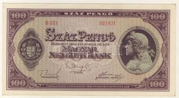 1945. 100P gyári vízjellel T:II+