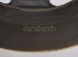 Szovjet fém pohártartó-csésze(6db), jelzett, m:11 cm (6×)