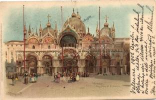 Venice, Venezia; Basilica di S. Marco / St. Mark Cathedral, litho, s: A. Prosdomici (EK)