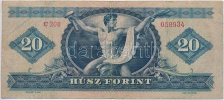 1947. 20Ft T:III Rendkívül alacsony kikiáltási árról! 
Hungary 1947. 20 Forint C:F Extremely low st...