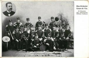 Blas-Orchester Cesare de Vita, 16 Künstler mit italienischer Offizier-Uniform / Music band in Italian military uniform