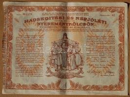 1888. "Magyarországi Jószív-gyesület" sorsjegykölcsön 2Ft-ról (3x) + 1917. "Hadsegítési és Népjóléti" nyereménykölcsön 40K-ról (3x)