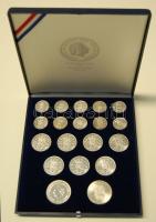 Hollandia 1954-73. 19db klf forgalmi pénz 1G Ag (10x), 2 1/2G Ag (7x), 10G Ag (2x) T:1,2 Ajándék csomagolásban (díszdoboz + tanúsítvány)!