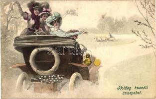 Easter, ladies in automobile, V. K. Vienne 4022.