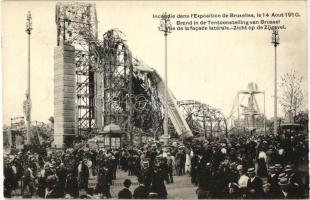 1910 Brussels, Bruxelles; Incendie dans lExposition / fire at the exhibition