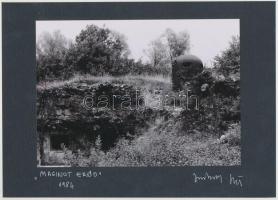 1984 Jankovszky György(1946-): Maginot Erőd, feliratozva, aláírt, pecséttel jelzett, kartonra kasírozva, 10x15 cm