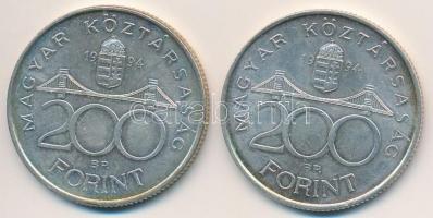 1994. 200Ft Ag "Deák" (2x) T:2