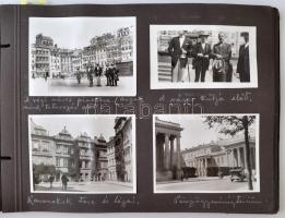 1928-1930  Családi fotóalbum 182 db többnyire 9x12 cm-es fotóval: Tátra, Trencsén, Pöstyén, Budapest...