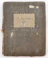 1936  Olaszországi tanulmány útról készült füzet, több mint 300 db újságkivágás a főbb nevezetessége...