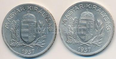 1937. 1P Ag (2x) T:2
