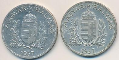 1937. 1P Ag (2x) T:2