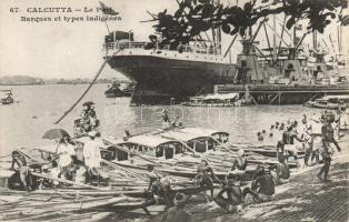 Kolkata, Calcutta; Port, Barques et types indigenes / boat, folklore, ship