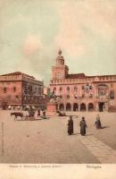 Bologna, Piazza V. Emanuele / square, litho