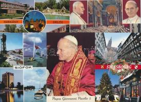 Képeslap gyűjtemény: magyar és külföldi városképes lapok rengeteg egyházi vonatkozásúval, hozzá kevés üdvözlőlap, sok érdekességgel.