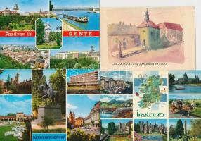 Képeslap gyűjtemény: magyar és külföldi városképes lapok rengeteg egyházi vonatkozásúval, hozzá kevé...