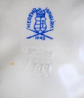 Herendi rózsás gyertyatartó, kézzel festett, jelzett, hibátlan, m:8 cm