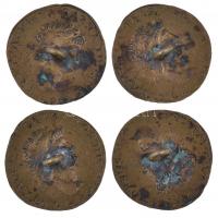 "Nero" 4db római AS másolat gombbá alakítva / "Nero" fake AS button coins