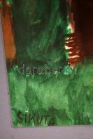 Sikuta jelzéssel: Nyaraló. Akvarell, papír, üvegezett keretben, 37×43 cm