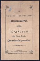 1900 Az uj-aradi ipartestület alapszabályai. pp.:23, 20x13cm