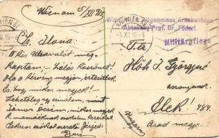 Vienna, Wien I. Universitat mit Liebenberg-Denkmal / University, statue, tram, Field post cancellati...