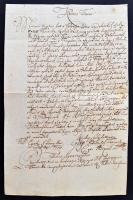 1756 Eger, Barkóczy Ferenc (1710-1765) egri püspök magyar nyelvű levele a fancsikai templom visszaadásáról a katolikusoknak és új református templom építéséről, az érsek aláírásával