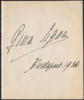 1980 Bánffy György (1927-2010) színművész üdvözlő sorai és aláírása kivágott lapon. Hátoldalán Gina ...