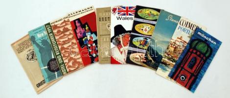 10 db külföldi képes utazási nyomtatvány az 1950-es évekből / 10 picture tourist guides from the 1950s