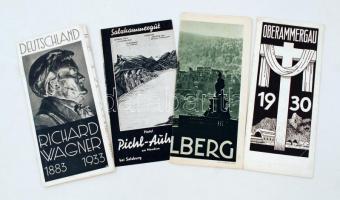 cca 1930 4 db német képes utazási nyomtatvány / Germany 4 picture tourist guides