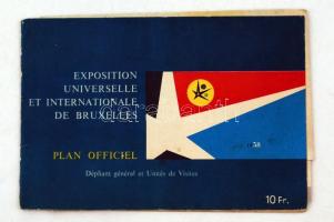 1958 A Brüsszeli világkiállítás prospektusa képekkel, térképpel