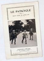 cca 1910 "Lábcikli" a görkorcsolya elődje reklámnyomtatvány 6 kihajtható lap / paticycle aancestor of roller skate. Booklet