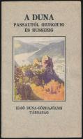 1930 A Duna Passautól Giurgiuig és Russzeig, képekkel illusztrált prospektus, kis térképpel, 40p