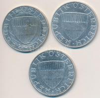 Ausztria 1958-1972. 10Sch Ag (3x) T:2,2-,3 ph., karc
Austria 1958-1972. 10 Schilling Ag (3x) C:XF,V...