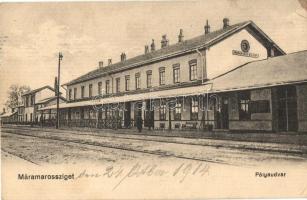 Máramarossziget, Vasútállomás; kiadja Berger Miksa utóda / railway station