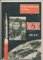 1961 A Természettudományi Közlöny V. évfolyamának 5. száma, címlapon Gagarinnal és a Vosztokkal