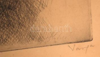 Varga Nándor Lajos (1895-1978): Kandó Kálmán. Rézkarc, papír, jelzett, sérült keretben, 27×21 cm