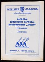 1941 A Wellner Alpacca Részvénytársaság ezüstözött alpakka és Wello evőeszközeinek árjegyzéke, képekkel illusztrált