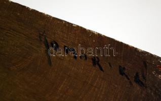 Komár jelzéssel: Pipázó paraszt. Olaj, farost, jelzett, 23x19 cm