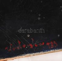 Olvashatatlan jelzéssel: Kikötés. Olaj, vászon, 40×55 cm