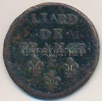 Franciaország 1655E 1L Cu "XIV. Lajos" Tours T:3
France 1655E 1 Liard Cu "Louis XIV&...