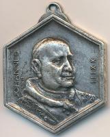 Vatikán ~1960. "XXIII. János pápa" ezüstözött fém medál (35x30mm) T:2- Vatican ~1960. "Pope John XXIII" silver plated metal medal (35x30mm) C:VF