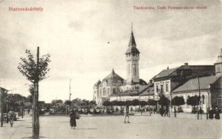 Marosvásárhely, Targu Mures; Tanácsháza, Deák Ferencz utca / town hall, street (b)