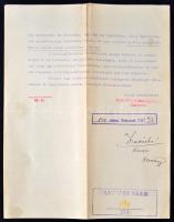 1903 Magyar Kiviteli- és Csomagszállítási Részvény-Társaság levele díszes fejléces papíron, 29x23cm