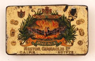 Phenix egyiptomi cigarettás fém dobozka, 12x7x2 cm