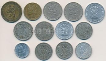 Vegyes: Ausztria 1893-1910. 10h Ni (3xklf) + 20h Ni (2xklf) + Csehszlovákia 1964-1979. 5h-1K (8xklf)...