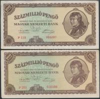 1946. 100.000.000P (4x) párban sorszámkövetők T:I,I-